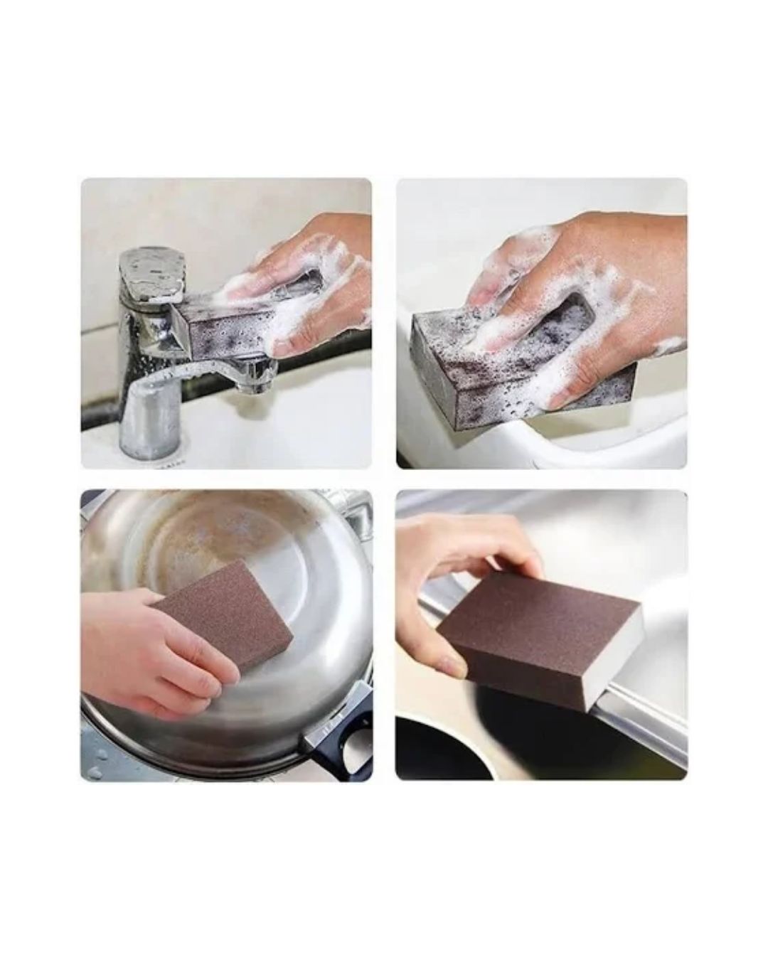 Set de esponja de cocina abrasiva para ollas y sartenes 2 unidades - Imagen 5