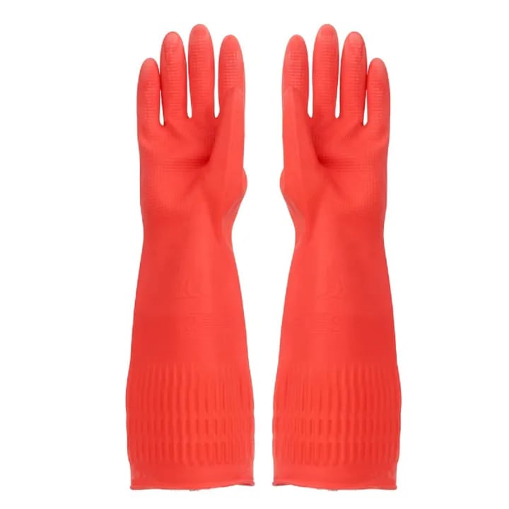 Guantes largos de látex talla L